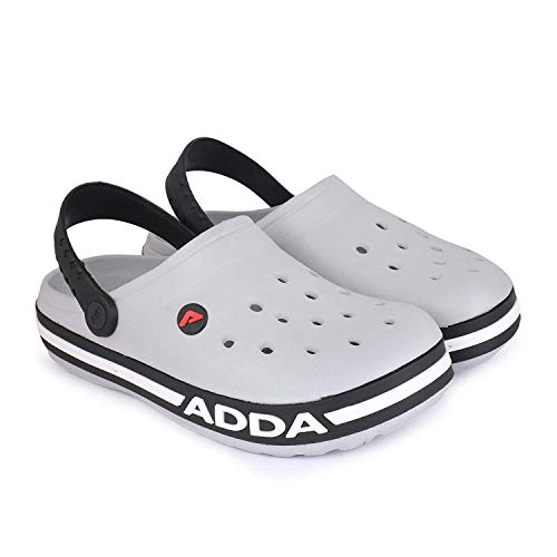 ADDA (LABEL) Men's Grey, Black Faux Fur Clogs - 8 UK - Image 1