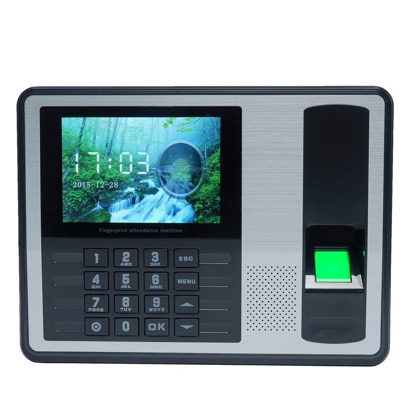 Biometric Fingerprint Password Attendance Machine Employee Checking-in Recorder 4 inch TFT LCD Screen DC 5V Time Attendance Clock - Image 1