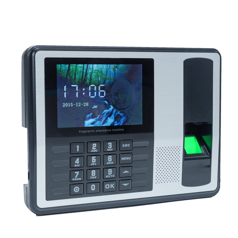 Biometric Fingerprint Password Attendance Machine Employee Checking-in Recorder 4 inch TFT LCD Screen DC 5V Time Attendance Clock - Image 3