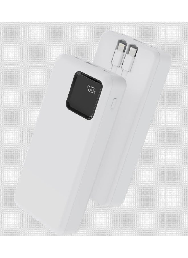 Miniso 20000mAh Digital Display Power Bank with Cable(White) Model: X-201C 