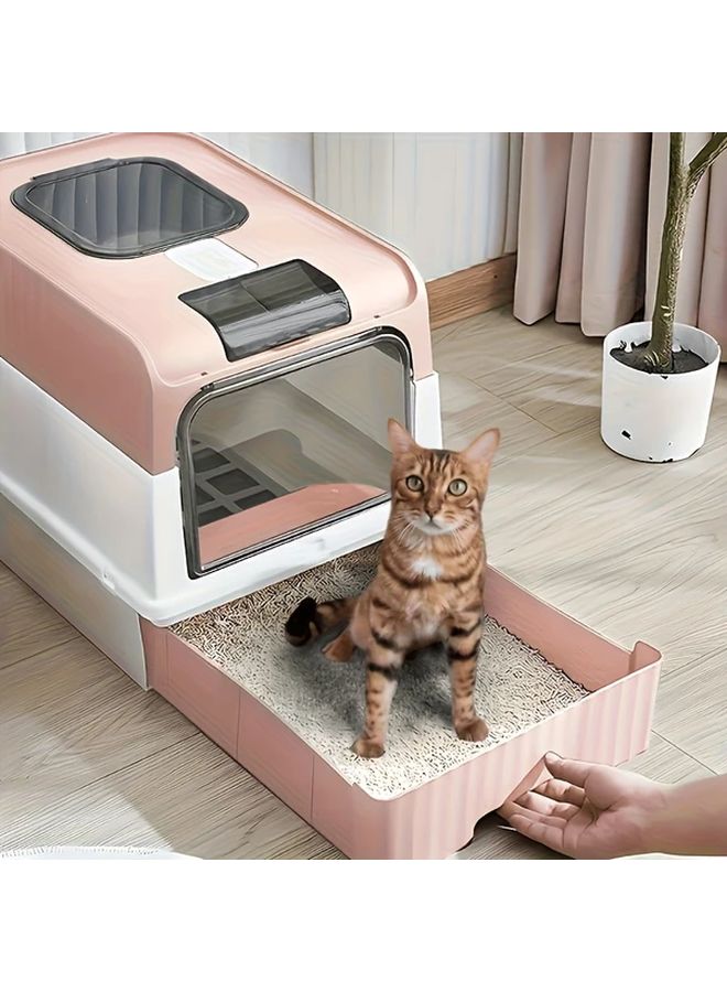 Large Automatic Self Cleaning Cat Litter Box Black Odor Control For Multi Cat Homes - Image 5