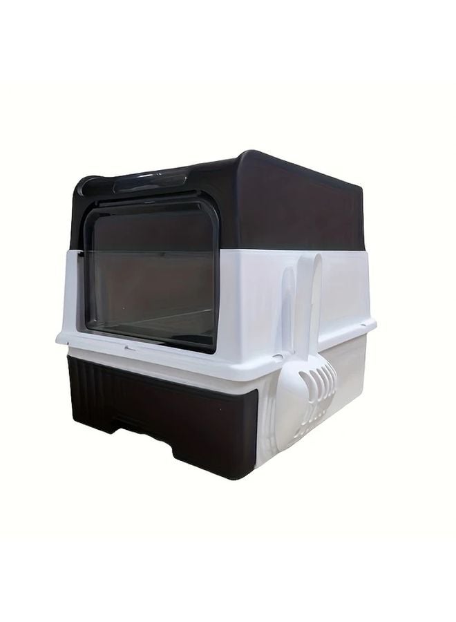 Large Automatic Self Cleaning Cat Litter Box Black Odor Control For Multi Cat Homes - Image 1