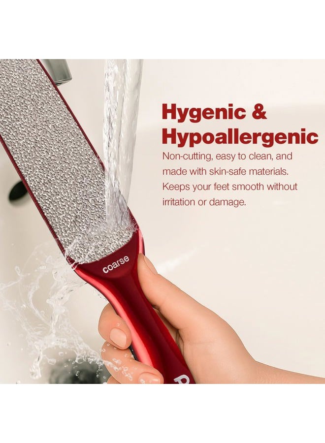 Probelle Double Sided Multidirectional Nickel Foot File Callus Remover - Immediately Reduces calluses and Corns to Powder for Instant Results, Safe Tool (Red) - Image 5