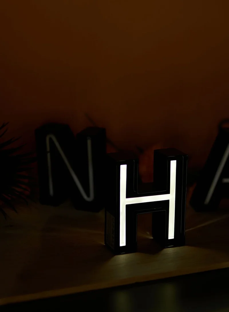 Typo H Initial Alpha Tube Light
