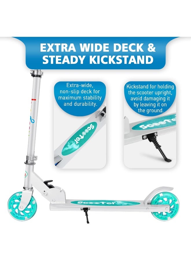 BELEEV V1 Scooters for Kids, 2 Wheel Folding Kick Scooter for Girls Boys, 3 Adjustable Height, Light Up Wheels, Lightweight Push Scooter with Kickstand for Children Ages 3-12 - Image 5