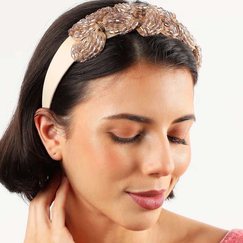 SOHI Brown Hair Band for Women and Girls Plastic Headband Head Jewellery Fancy Hair Band - Image 3