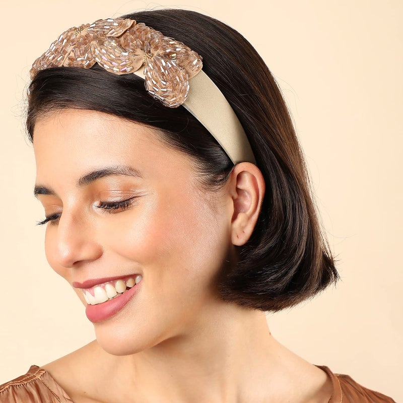 SOHI Brown Hair Band for Women and Girls Plastic Headband Head Jewellery Fancy Hair Band - Image 4