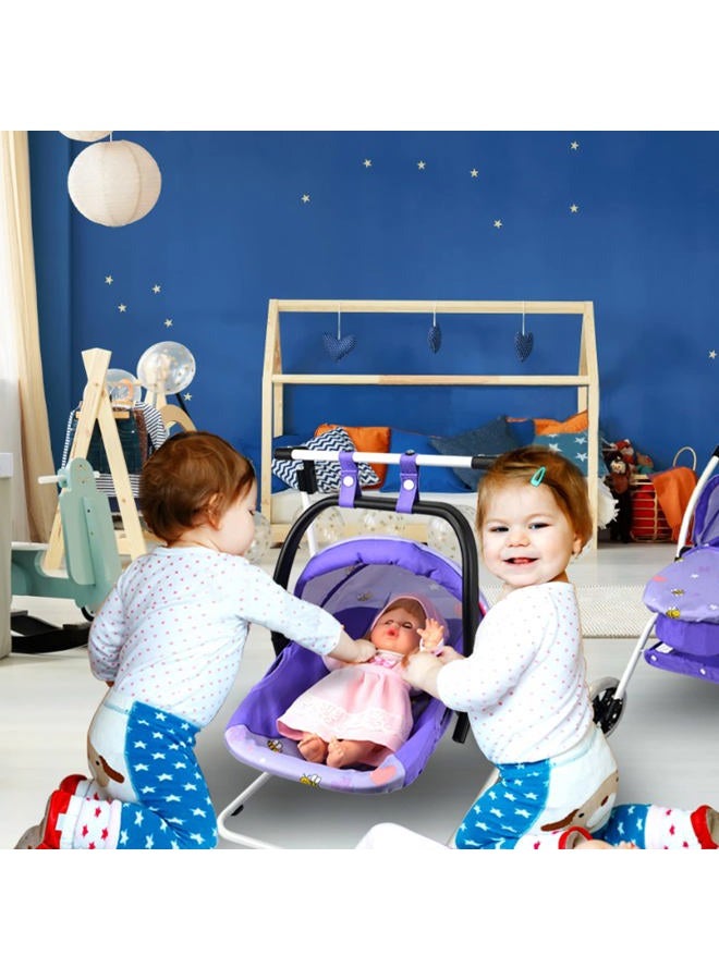 Anivia Doll Bed Furniture 2 Function Toy, Doll Bed and Doll Swings Together for 18 inches Baby Dolls, Baby Doll Crib with Bottom Tray - Image 3