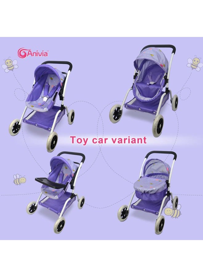 Anivia Doll Bed Furniture 2 Function Toy, Doll Bed and Doll Swings Together for 18 inches Baby Dolls, Baby Doll Crib with Bottom Tray - Image 4