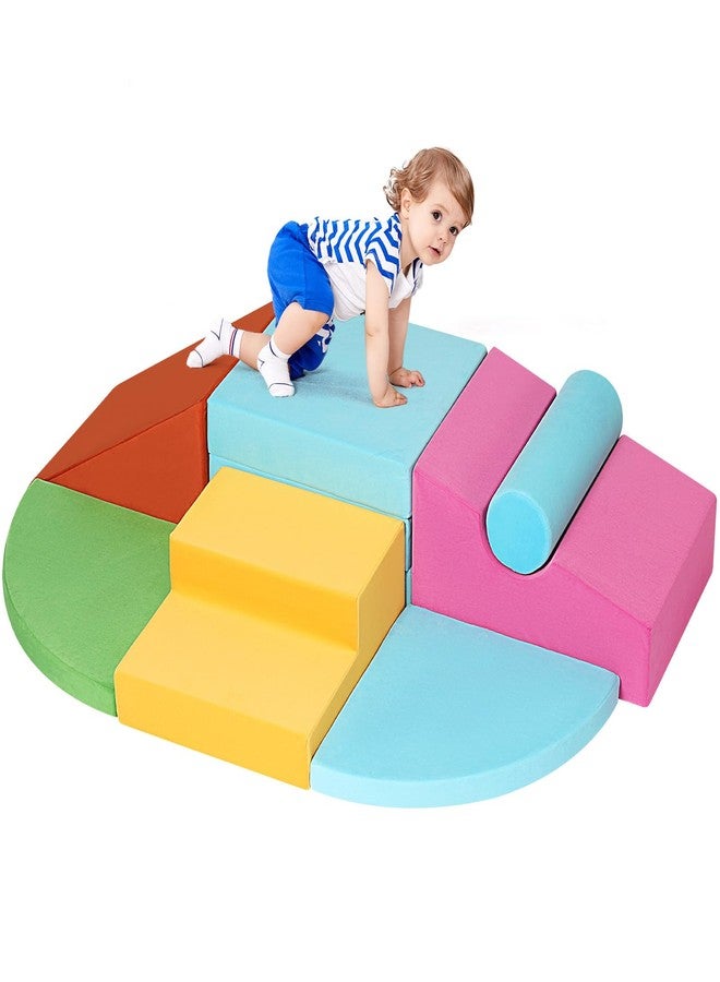 Erament 7PCS Climbing Toys for Toddlers 1-3 Inside, Foam Baby Climbing Blocks Soft Play Set for Toddlers 1-3, Corner Toddler Climbing Toys Indoor Baby Climbing Gym for Toddler Climbing Crawling and Sliding - Image 1