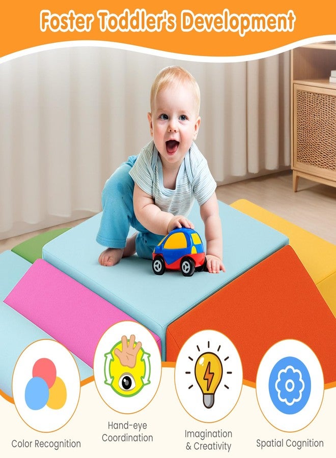 Erament 7PCS Climbing Toys for Toddlers 1-3 Inside, Foam Baby Climbing Blocks Soft Play Set for Toddlers 1-3, Corner Toddler Climbing Toys Indoor Baby Climbing Gym for Toddler Climbing Crawling and Sliding - Image 4