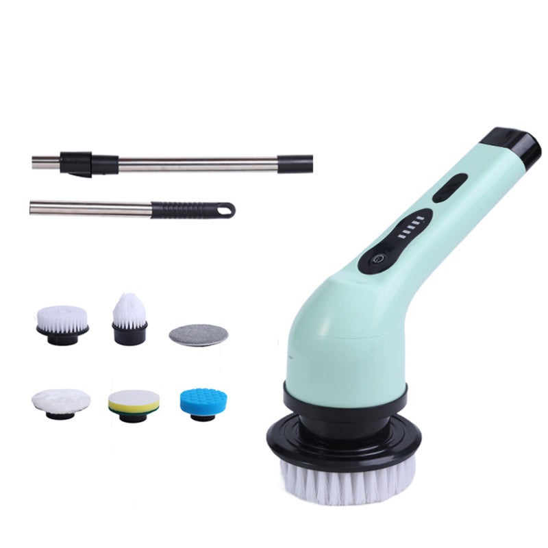 Cordless Electric Cleaning Brush: 6pcs Replacement Brush Heads, 360° Rotating Cleaning, Retractable Telescopic Rod, 75W Powerful Motor - 2000mAh Long Endurance for Home Kitchen Bathroom Car Cleaning - Image 1