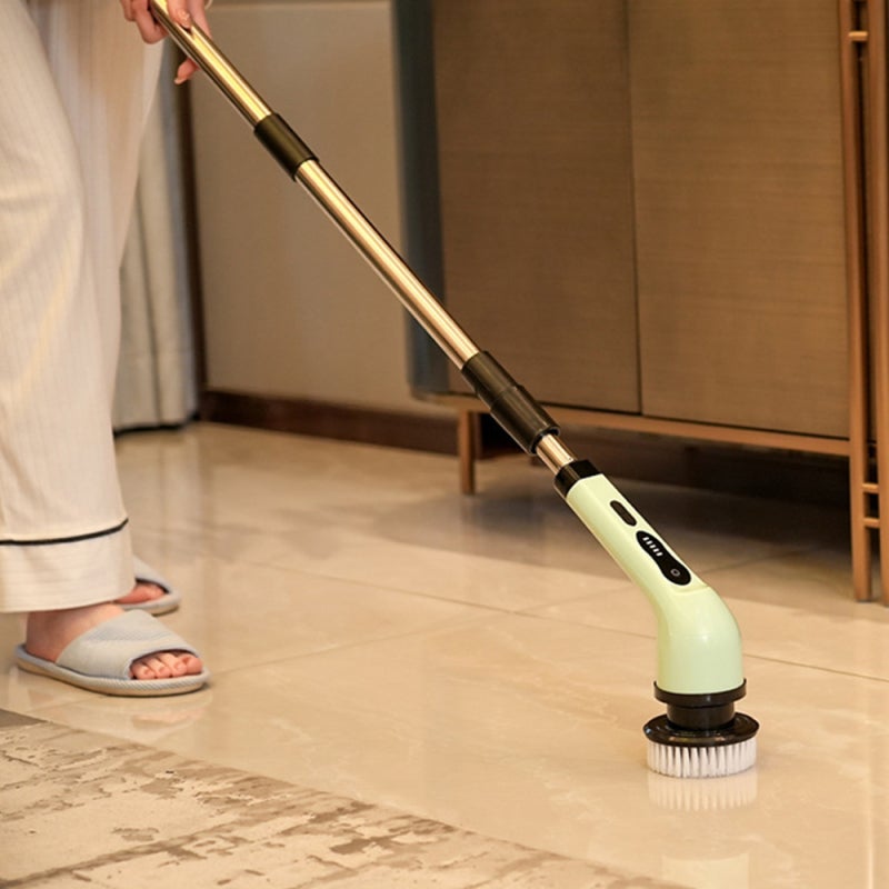 Cordless Electric Cleaning Brush: 6pcs Replacement Brush Heads, 360° Rotating Cleaning, Retractable Telescopic Rod, 75W Powerful Motor - 2000mAh Long Endurance for Home Kitchen Bathroom Car Cleaning - Image 3
