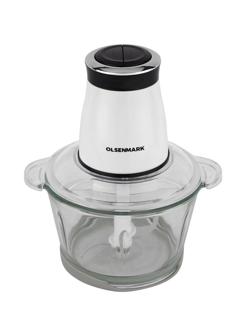 Olsenmark Food Chopper- Compact Multi-Purpose Chopping Machine, Stainless Steel Blade Assembly with 4 Blades, Vegetables, Fruits, Meat for Fast and Effective Mincing 650 W OMC2313J Black - Image 2