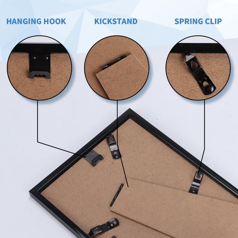 WIFTREY 18 Pack 4x6 Picture Frame Black  4 x 6 Photo Frames Bulk for Wall Hanging or Tabletop Display - Image 4