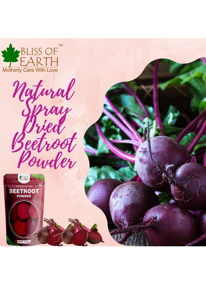 BLISS OF EARTH - 1KG Beetroot Powder For Juice Eating Face Skin Whitening Natural Dehydrated Chukundar Powder - Image 1