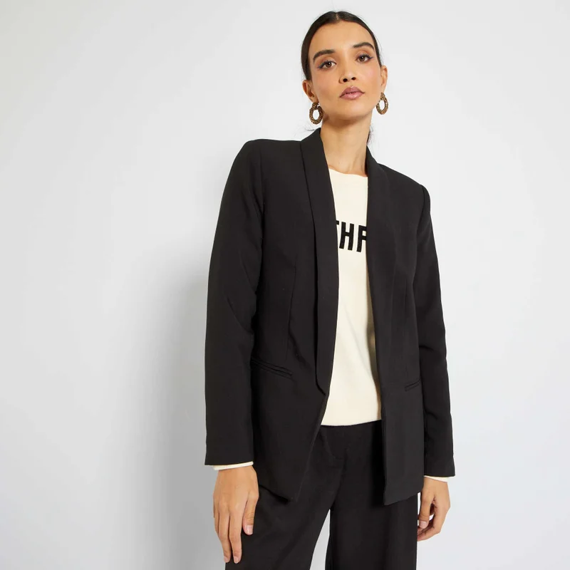 Kiabi Mid-Length Blazer Black