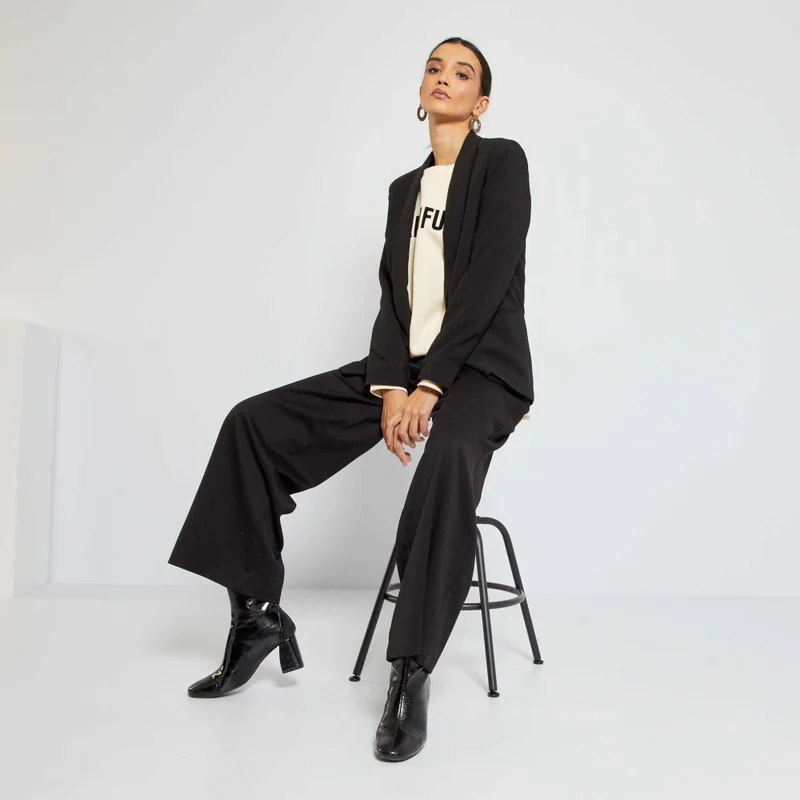 Kiabi Mid-Length Blazer Black