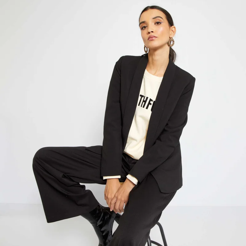 Kiabi Mid-Length Blazer Black