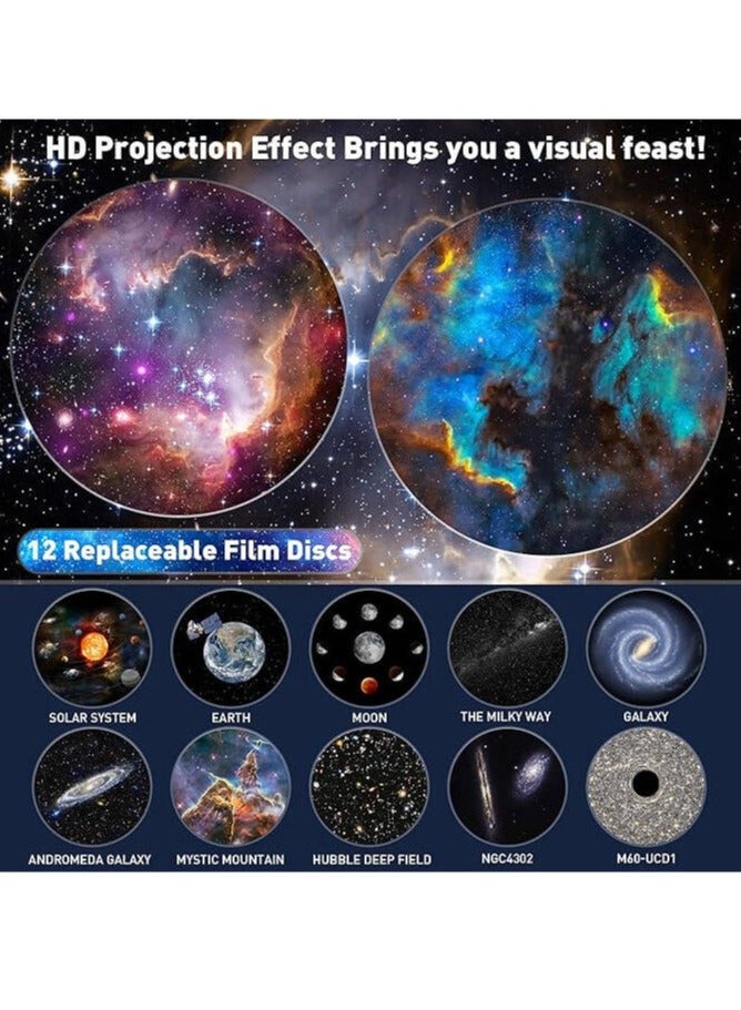 ELTRAZONE Planetarium Star Projector – Realistic Starry Sky & Solar System Constellation Night Light, Moon & Stars Projection for Kids & Adults – Home Theater, Bedroom, Living Room Decor (White) | STAR12IN1  - Image 3