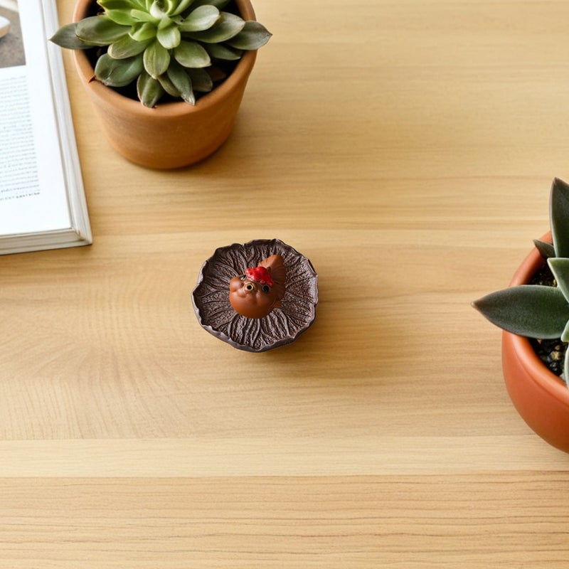 Fish Incense Holder: Ceramic Stick Burner Tray Porcelain Miniature Animals Decorative Figurine Leaf Incense Tray For - Image 4