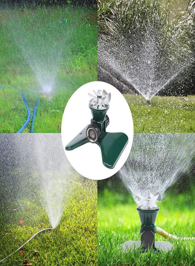 Lawn Sprinkler, Heavy Duty Metal Square Garden Sprinkler, 360 Degree Large Area Irrigation, Connectable Rotating Automatic Water Sprinklers for Yard Lawn Garden Watering - Image 5