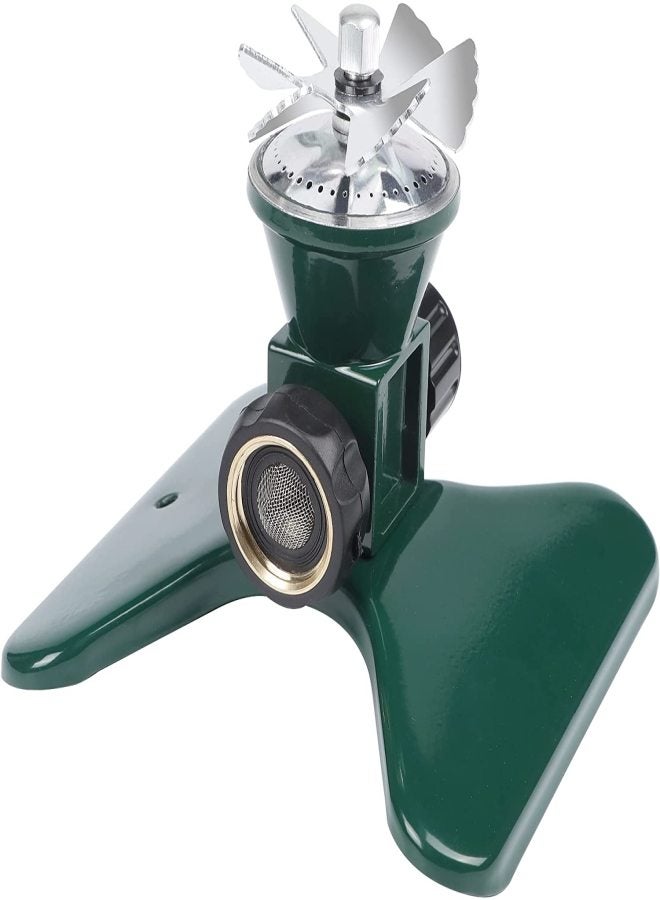 Lawn Sprinkler, Heavy Duty Metal Square Garden Sprinkler, 360 Degree Large Area Irrigation, Connectable Rotating Automatic Water Sprinklers for Yard Lawn Garden Watering - Image 1