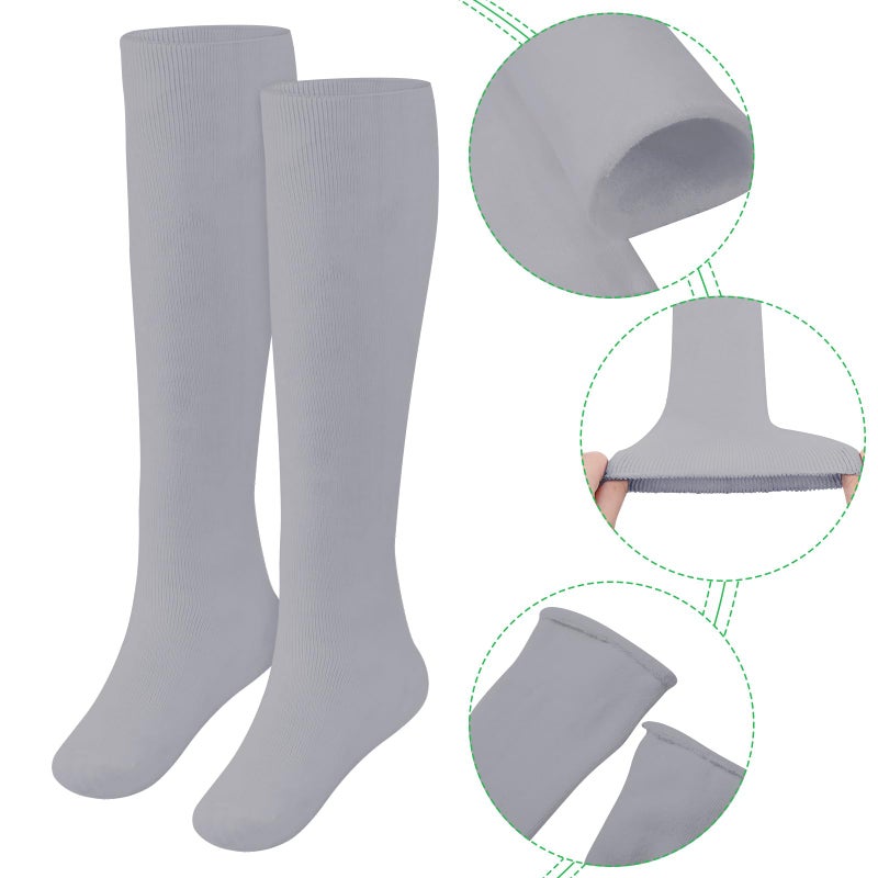 Seematn 2 Pairs Walking Boot Socks for Orthopedic Walker Brace Medical Boot Sock for Women and Men, One Size Fits Most(Gray) - Image 2