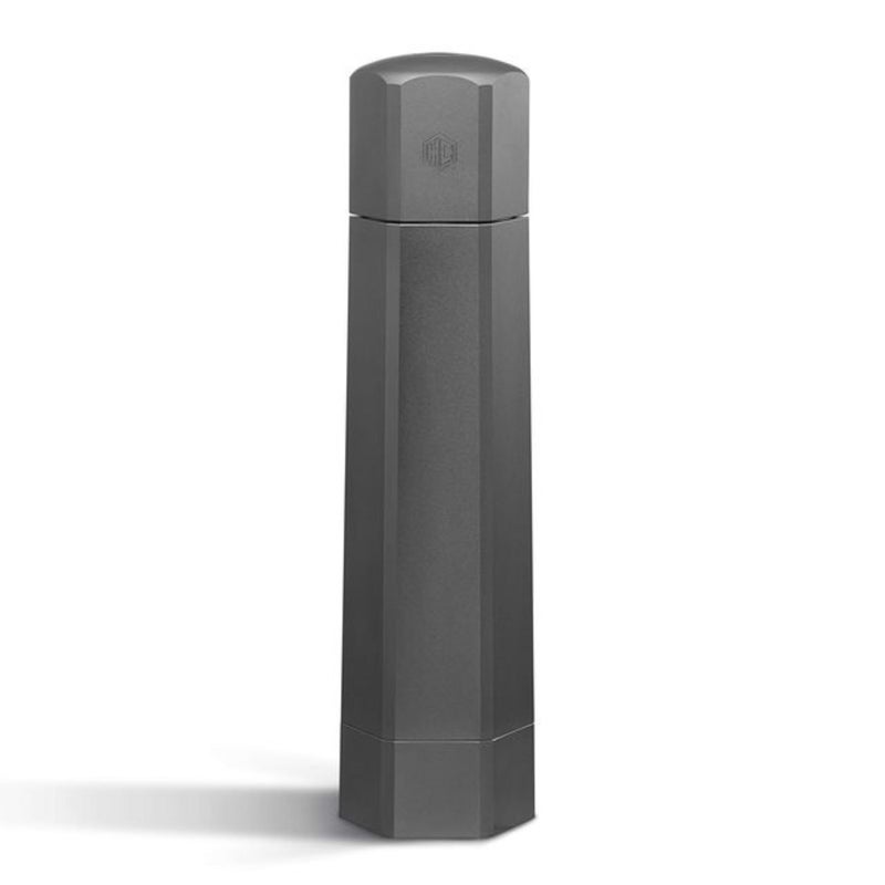 مطحنة ملح هكسكلاد هكس ميل احترافية ثقيلة قابلة لإعادة التعبئة باللون الرمادي المدخن مع 10 إعدادات طحن قابلة للتعديل