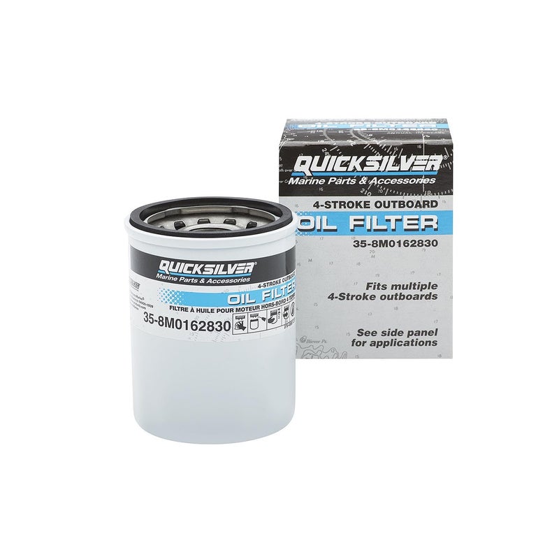 Quicksilver 8M0162830 Oil Filter for Select Mercury and Mariner 4-Stroke Outboards 25-115hp - Image 1