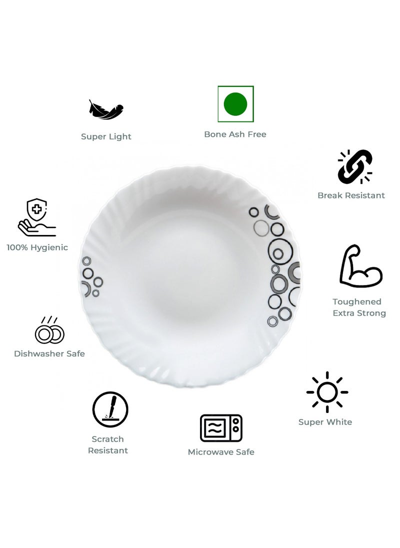 Laopala LaOpala Classic 38 Pcs Dinner Sets Glass Material  Plates Misty Drops Dinner Set Microwave Safe & Dishwasher Safe Minimalist Style Lightweight Bowls, Cups, Plates Set-Reusable  - Image 3