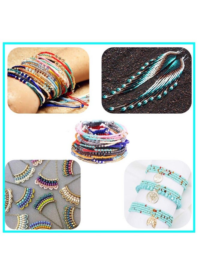 Tibaoffy - Size 12/0 Crafts Glass Seed Beads 2Mm Transparent Silver Beads For Jewelry Making (Total About 100G About 12000Pcs) - Image 1