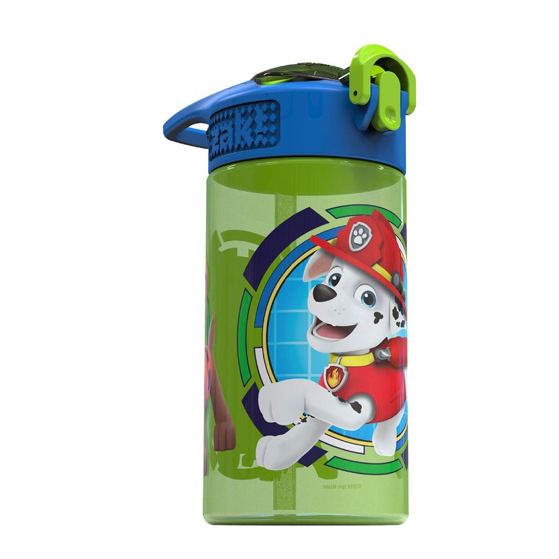 Zak Designs Paw Patrol Kids Spout Cover and Built-in Carrying Loop Made of Plastic, Leak-Proof Water Bottle Design (Rocky, Rubble & Chase, 16 oz, BPA-Free) - Image 4