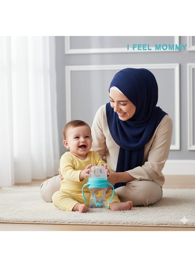 Momeasy 5oz/150ML Wide Neck Feeding Bottle with Handles 44759 Green - Image 3