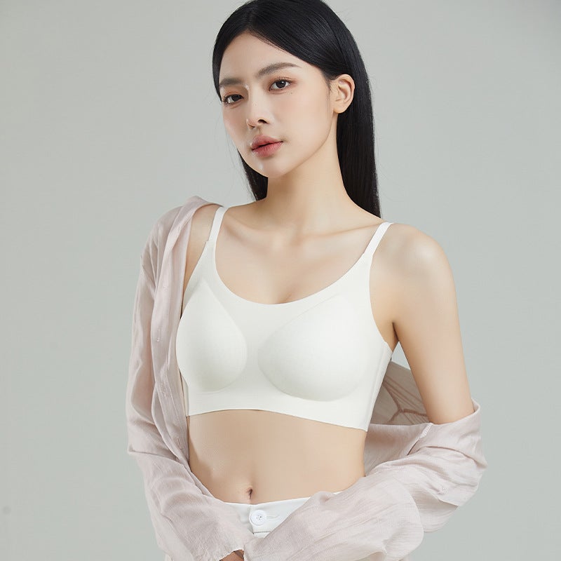 Baby-Skin Soft Cup Bra Supportive Light Breathable temperament black - Image 4