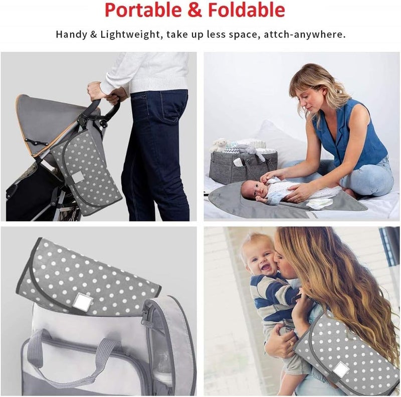 BABIES BLOOM Yellow 3 in 1 Multifunctional Travel Waterproof Baby Folding Diaper Changing Clutch/Mat Gifts for Mom Baby Travel Folding Diaper Clutch Matt - Image 3
