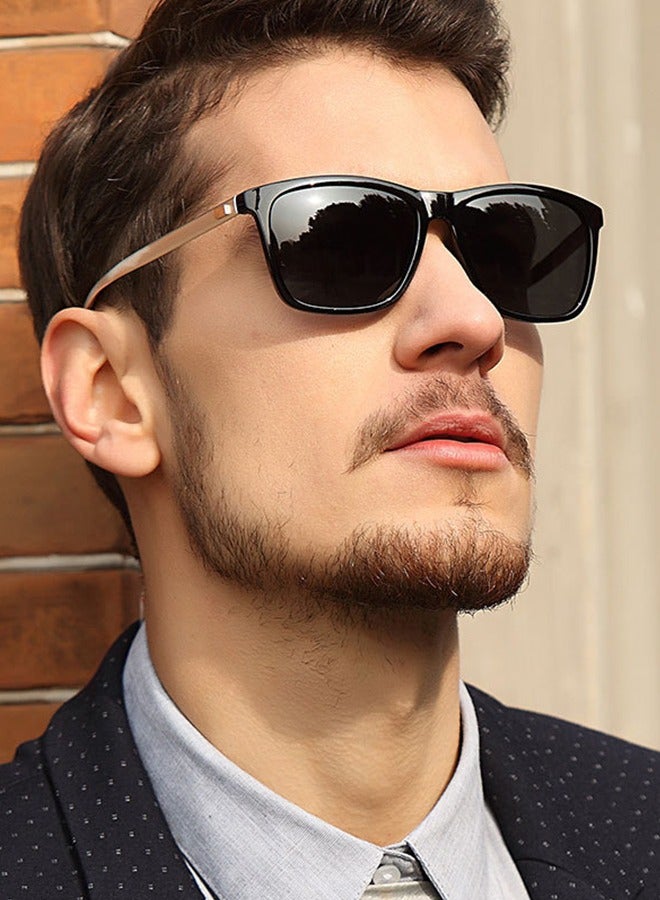 Generic Square Sunglasses Unisex Vintage Retro or Men Women Fashion Rectangle Sun Glasses with Glasses Case  - Image 2