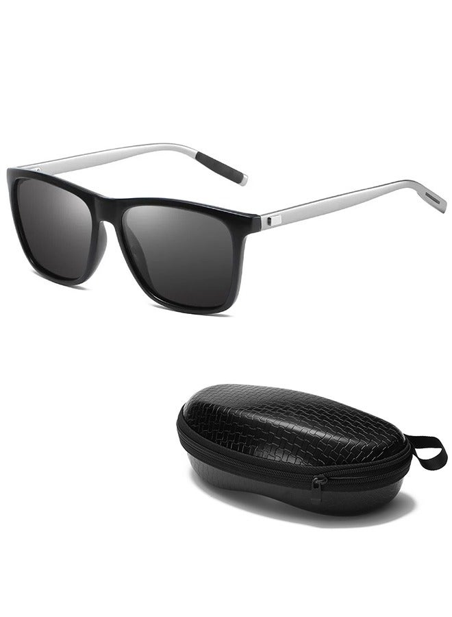 Generic Square Sunglasses Unisex Vintage Retro or Men Women Fashion Rectangle Sun Glasses with Glasses Case  - Image 1