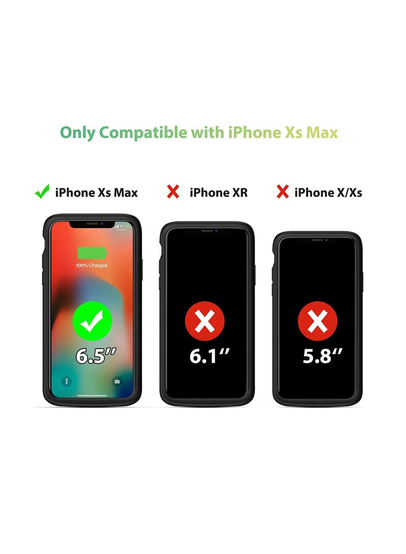 إن تك جراب بطارية NTECH لهاتف iPhone Xs Max ترقية 4000 مللي أمبير / ساعة جراب شحن محمول ممتد حزمة بطارية لهاتف iPhone Xs Max (6.5 بوصة) جراب شاحن واق - Image 2