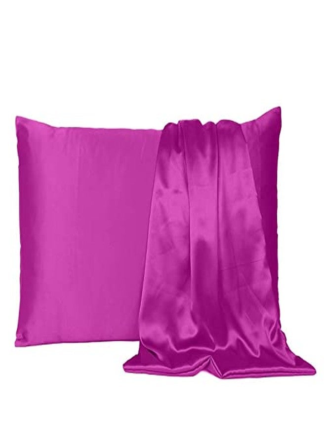 VIYANSHI Pure Silk Pillowcase | Both Sides 100% Mulberry Silk for Hair & Skin Health | Standard, Queen, King Size | Luxury Satin Silk Pillow Cover (Pink)
