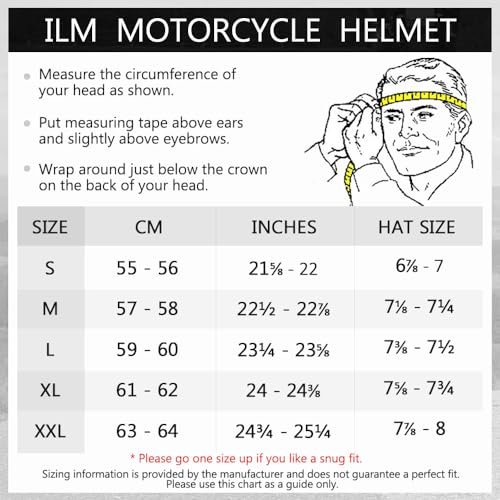 ILM Off Road Motorcycle Dual Sport Helmet Full Face Sun Visor Dirt Bike ATV Motocross Casco DOT Certified Model 606V(Matte Black, S) - Image 5