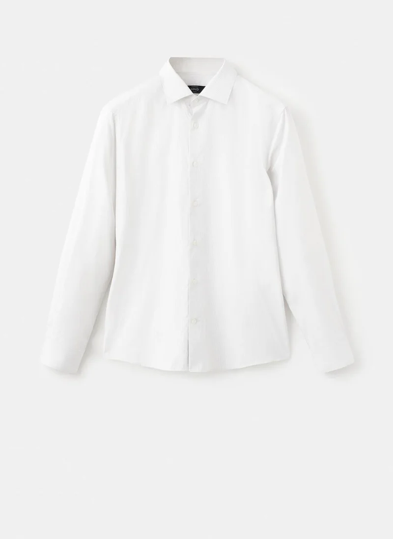 Mango Man  100% cotton striped slim-fit shirt for Men | Best Price UAE