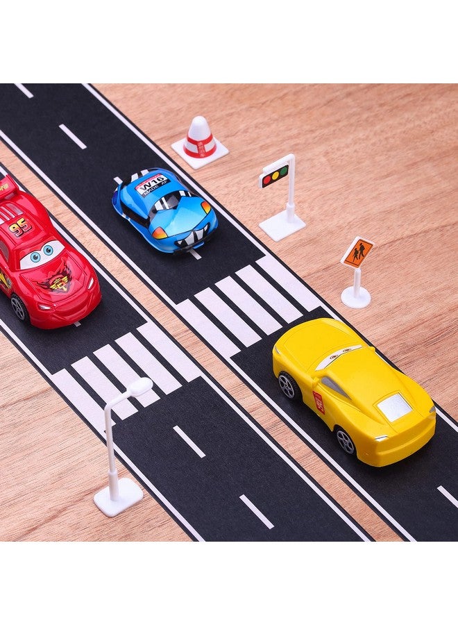 RECER Black Track Tape,Toy Car Tape Track for Kids,Race Cars Decorations for Kids Birthday Party, 2.4" x 33' Each Roll - Image 3