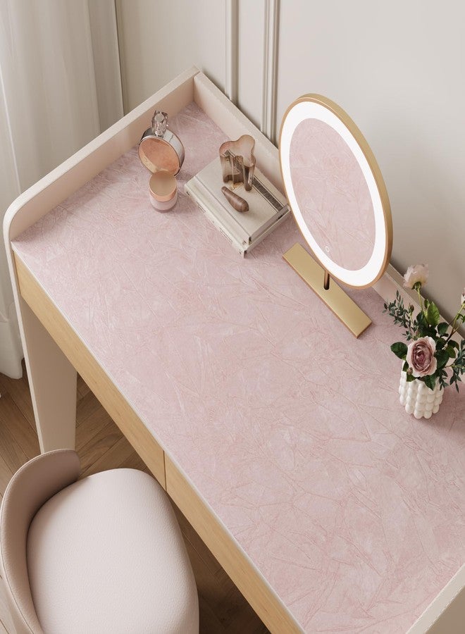 VaryPaper 15.7" x 78.7" Light Pink Crushed Velvet Flocking Contact Paper for Cabinets Dresser Soft Felt Drawer Liner Sheets Self Adhesive Fabric Velvet Wallpaper Peel and Stick for Nursery Bedroom - Image 5