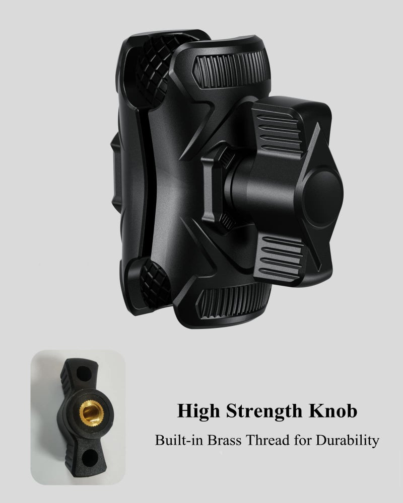 BRCOVAN Double Socket Arm High Strength Composite Short Arm Compatible with RAM Mounts B Size 1'' Ball Components & Bike Motorcycle Phone Mount Holder with 1'' Ball Adapter - Image 4