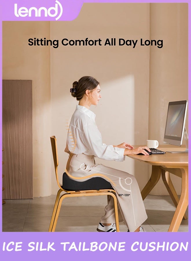 لينند وسادة العصعص، وسادة كرسي المكتب (مناسبة لعرق النسا)، وسادة مقعد السيارة المريحة المصنوعة من إسفنج الذاكرة، وسادة مقعد المنزل، وسادة الورك، وسادة تخفيف ضغط العصعص، راحة طوال اليوم - Image 4