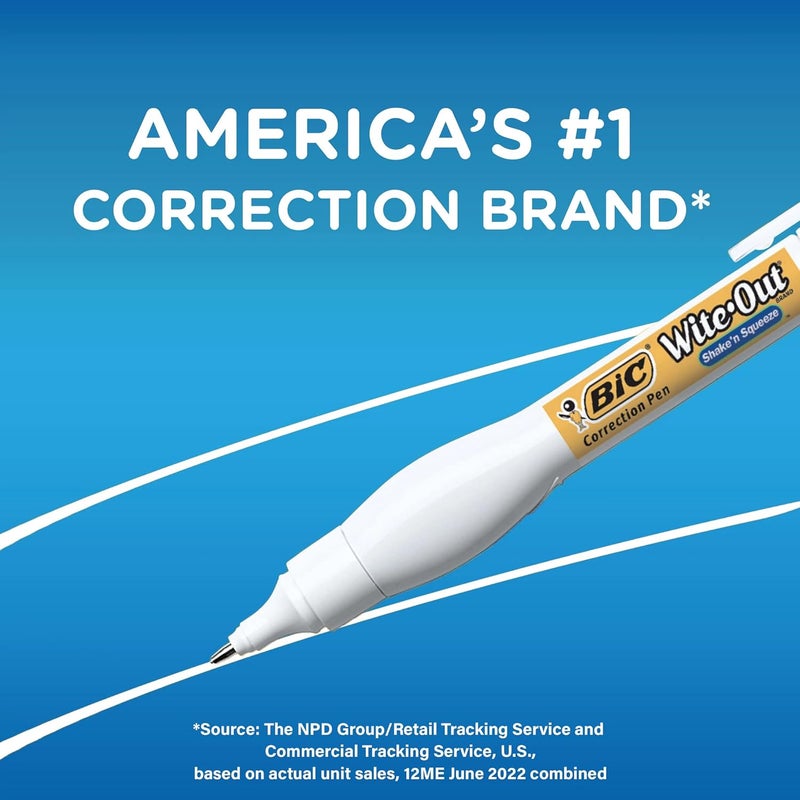 Bic Wite.Out, Shake 'n Squeeze Pens, 2 pack, 0.3 oz each - Image 3