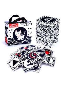 Y&D Black and White Soft Cloth Flash Cards for Babies, Nontoxic Fabric High Contrast Toys Visual Recognition with Storage Bag Early Educational Toy Washable Newborns Gift Baby 0+ Month(24 Pack)  - Image 1
