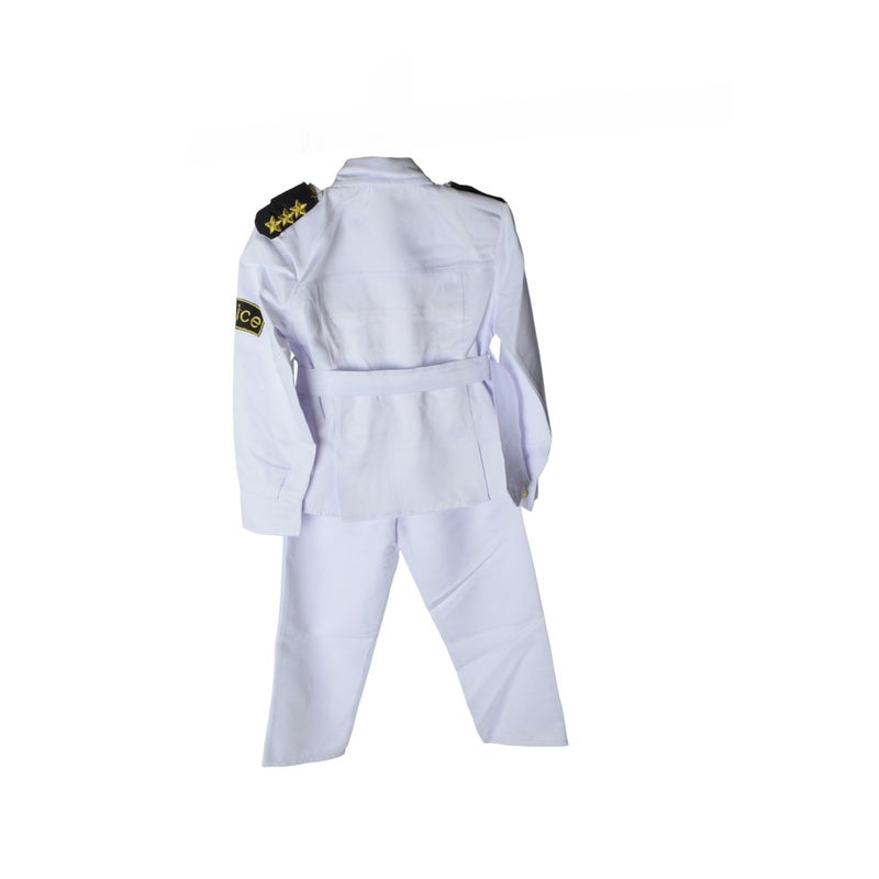 ملابس رجل الشرطة ابيض مقاس M من 6-7 سنين - M - Image 2