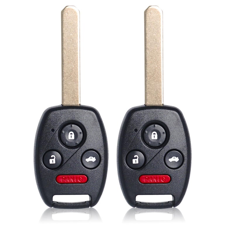 MechanMagic 2PCS Key Fob Remote Replacement Fits for Honda Civic EX Si Hybrid 2006 2007 2008 2009 2010 2011 2012 2013 Acura Mdx 20072013 N5FS0084A Keyless Entry 4 Btns Remote Control 35111SVA306